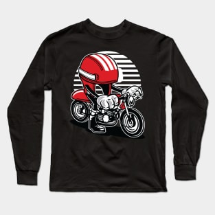 Cool Retro Cafe Racer Helmet. Long Sleeve T-Shirt